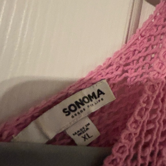 Sonoma Pink Crochet Detail Tank Top - Picture 3 of 7